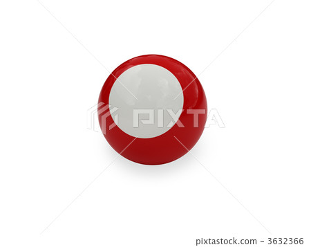 Pool ball white red isolated 3632366