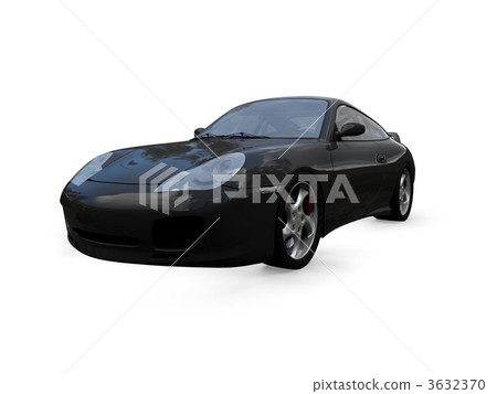 isolated black super car front view 01 isolated black super car front view 01 3632370
