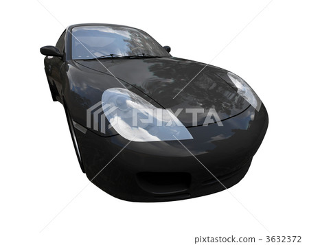 isolated black super car front view 02 isolated black super car front view 02 3632372