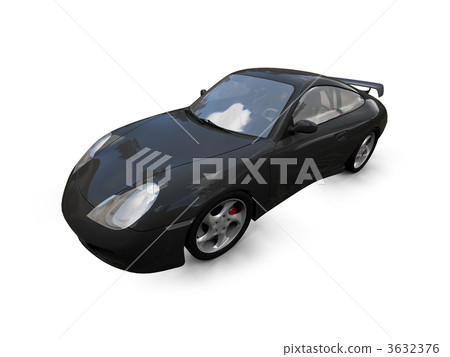 isolated black super car front view 03 isolated black super car front view 03 3632376