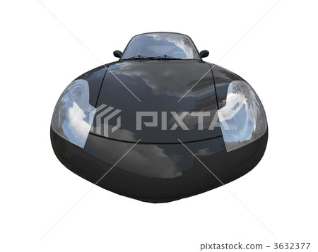 isolated black super car front view 04 isolated black super car front view 04 3632377