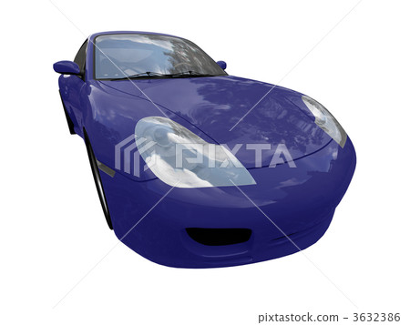 isolated blue super car front view 02 isolated blue super car front view 02 3632386