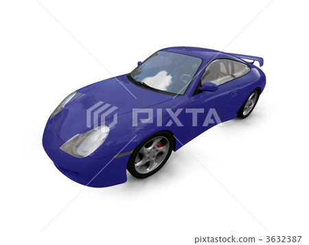 isolated blue super car front view 03 isolated blue super car front view 03 3632387