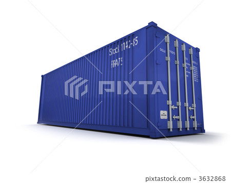 Blue cargo container Blue cargo container 3632868