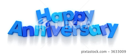 Happy Anniversary in blue letter magnets 3633009