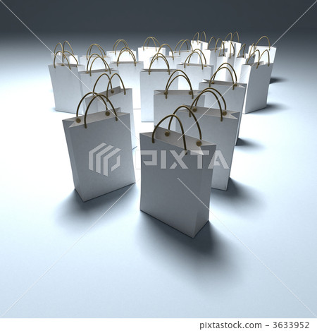 Shopping bags in white 3633952