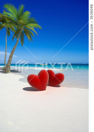 Two hearts on the beach 3636046