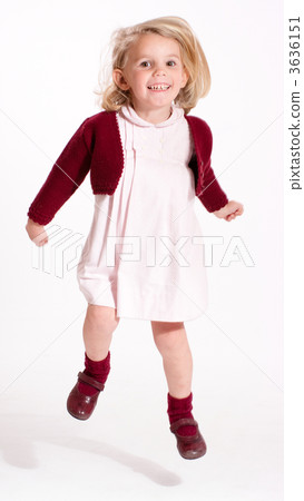 Jumping little girl 3636151