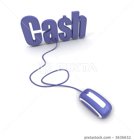 Word Cash connected to a computer mouse 3636632