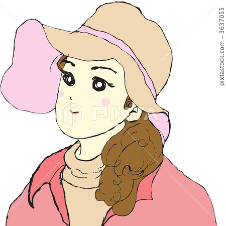 戴著帽子的女人 3637055