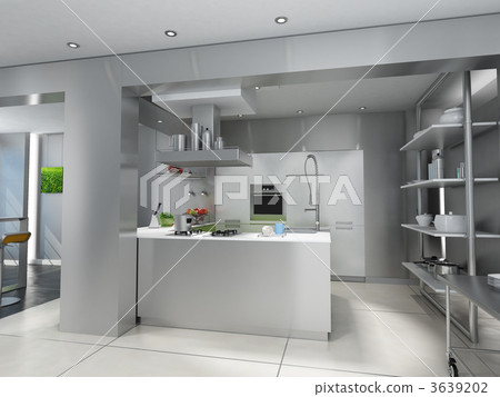 Cool industrial kitchen 3639202