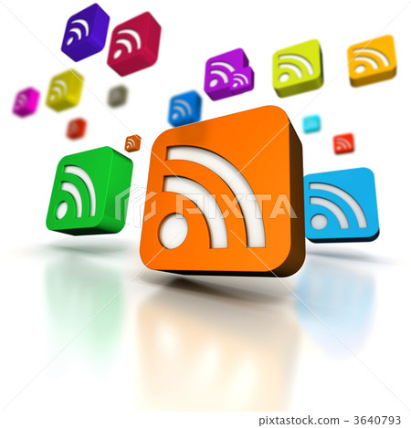 Multicolored RSS background 3640793