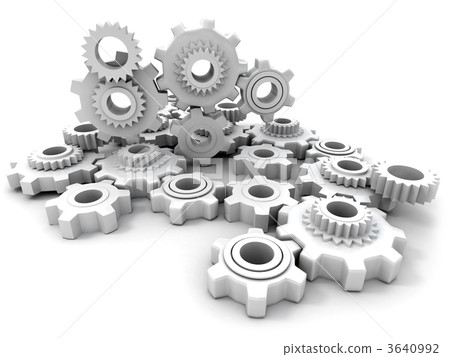 White cogwheels 3640992