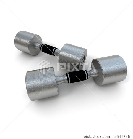 Brushed metallic dumbbells 3641256