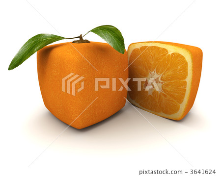 Cubic orange and half 3641624