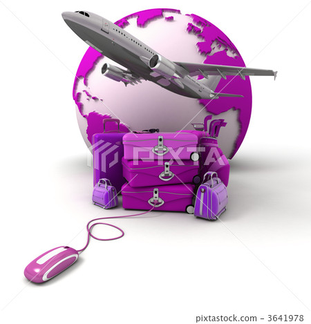 Purple pink golf trip flight booking 3641978