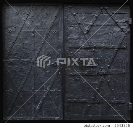 Black iron gothic doors 3643536