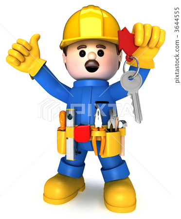 Fully equiped craftsman mascot 3644555