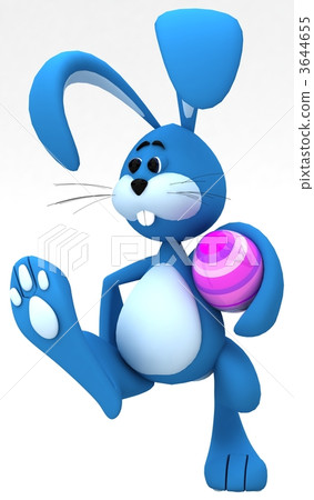 Easter bunny carries Easter egg Easter bunny carries Easter egg 3644655