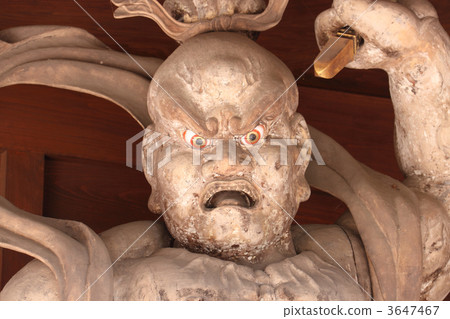 香川縣善土寺市，四國佛像76號佛教寺院“神谷寺”金王寺雕像 3647467