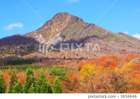 Mt. Owagama of Oyama of autumn leaves seen from Kishida 3656646
