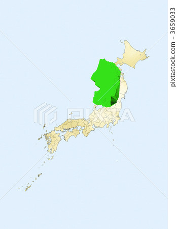 map of japan, the japanese islands, yamagata prefecture 3659033