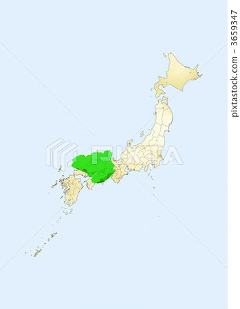 插圖素材: 日本列島 日本地圖 德島縣