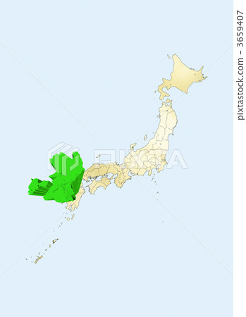 日本列島 日本地圖 熊本縣 3659407