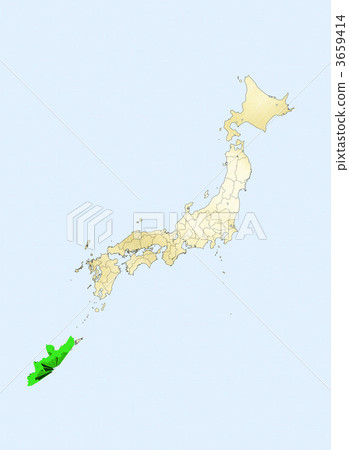 日本列島 日本地圖 沖繩縣 3659414