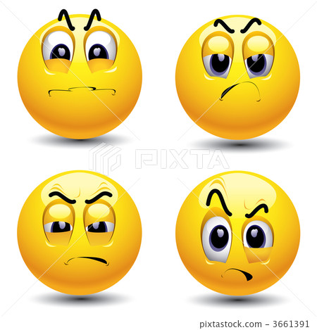 Smiling balls with different face expression of envy 3661391