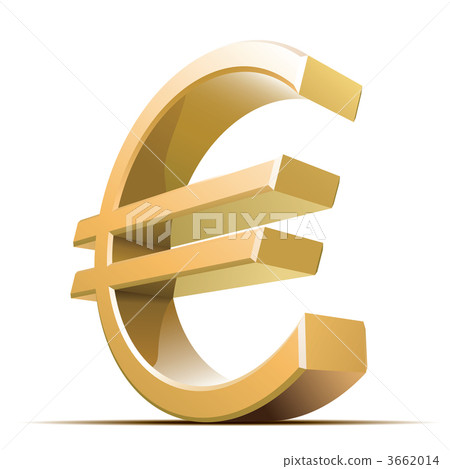 Vector metallic euro sign isolated on white... - Stock Illustration ...