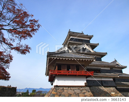 城堡塔樓 天守閣 松本城 首頁 照片 日本風景 長野 松本城 城堡塔樓