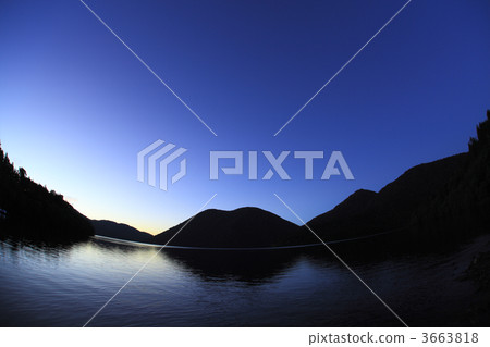 lake shikaribetsu, dawn, fisheye lens 3663818