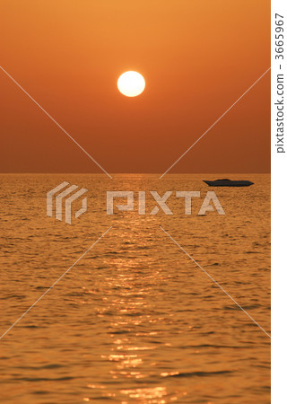 sunset, blue water, marine 3665967