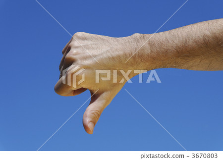 conceptual hand showing displeasure 3670803