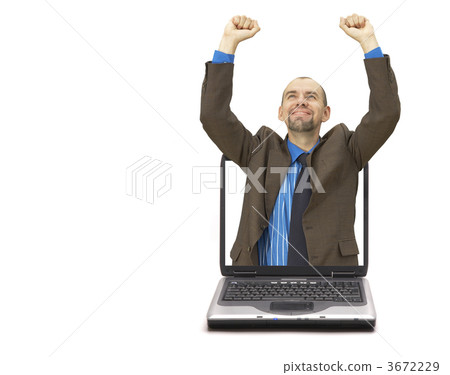 Happy businessman  (with space for your text) 3672229