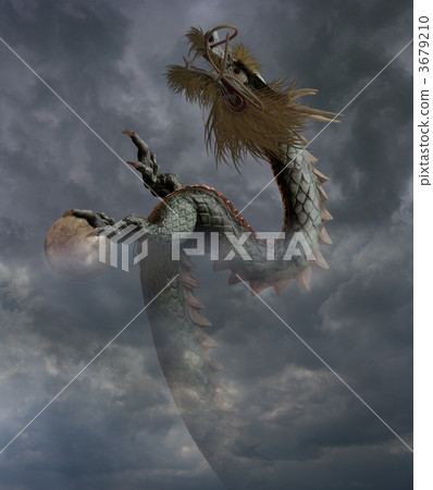 A dragon rising in the black cloud A dragon rising in the black cloud 3679210