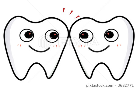 Two teeth are clinging - Stock Illustration [3682771] - PIXTA
