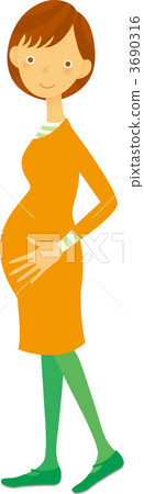 Smiling pregnant woman Smiling pregnant woman 3690316