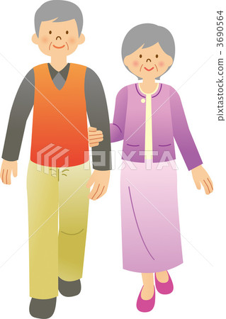 一對老夫妻走 一對老夫妻走 3690564