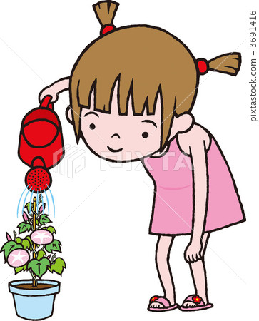 女孩成長牽牛花 女孩成長牽牛花 3691416