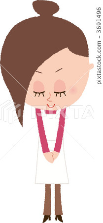 女店員鞠躬 3691496