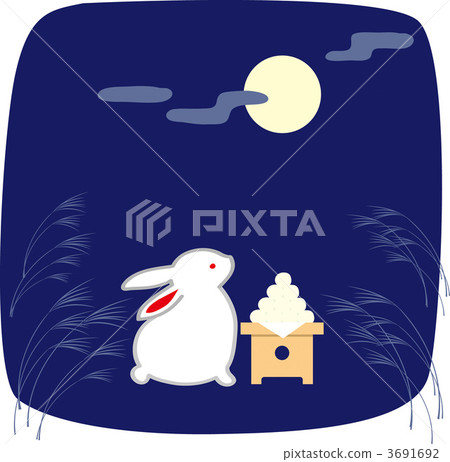 Rabbit looking up at the moon Rabbit looking up at the moon 3691692
