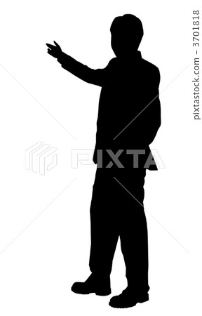 business man presenting - silhouette business man presenting - silhouette 3701818