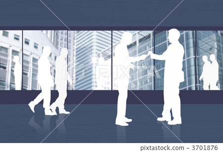 business environment full of people's silhouettes business environment full of people's silhouettes 3701876