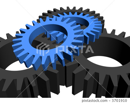 Gears over white 3701910