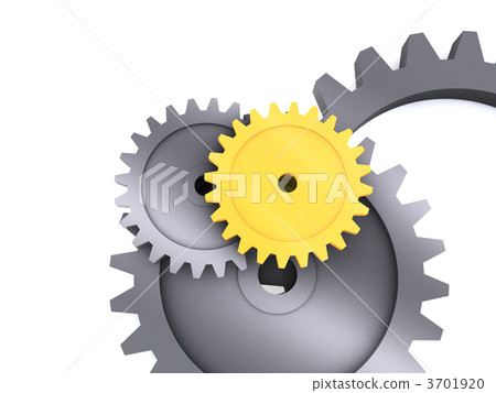 Gears over white 3701920