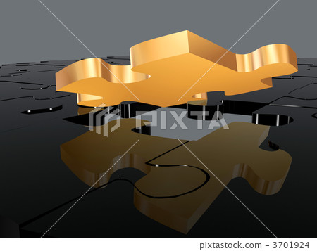 gold puzzle piece in a black puzzle gold puzzle piece in a black puzzle 3701924