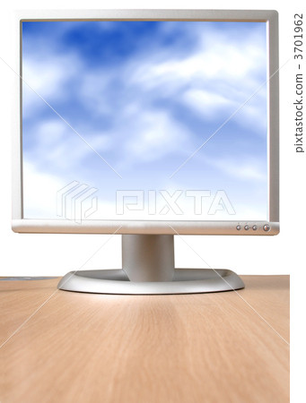 monitor with blue sky 3701962
