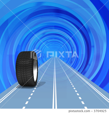 Tire heading for tunnel 3704925